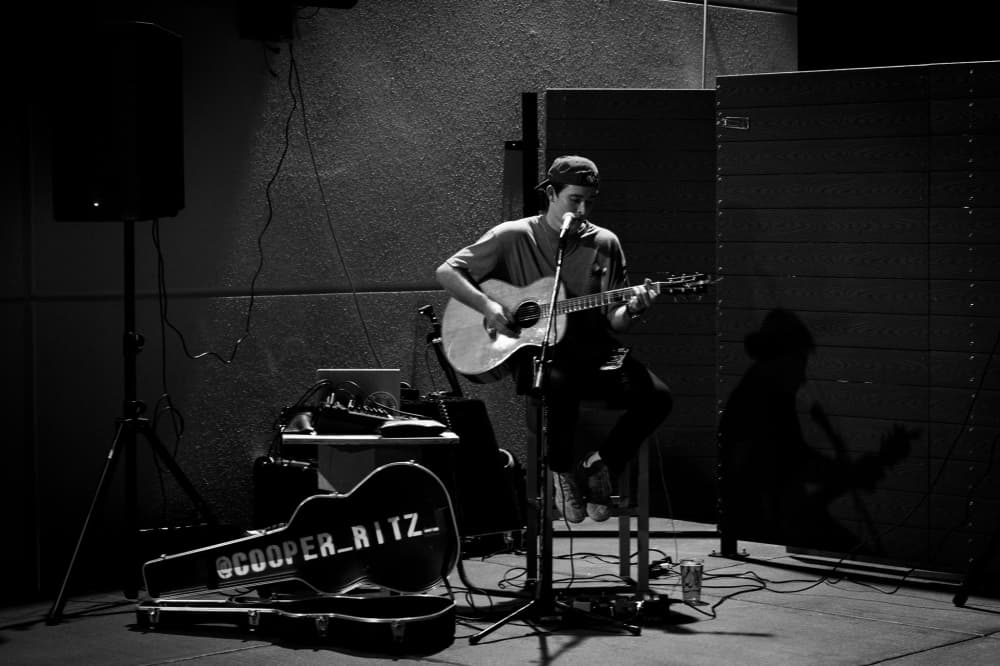 Cooper Ritz playing guitar