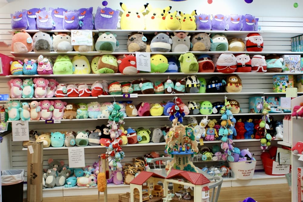 Wall filled with Squishmallows