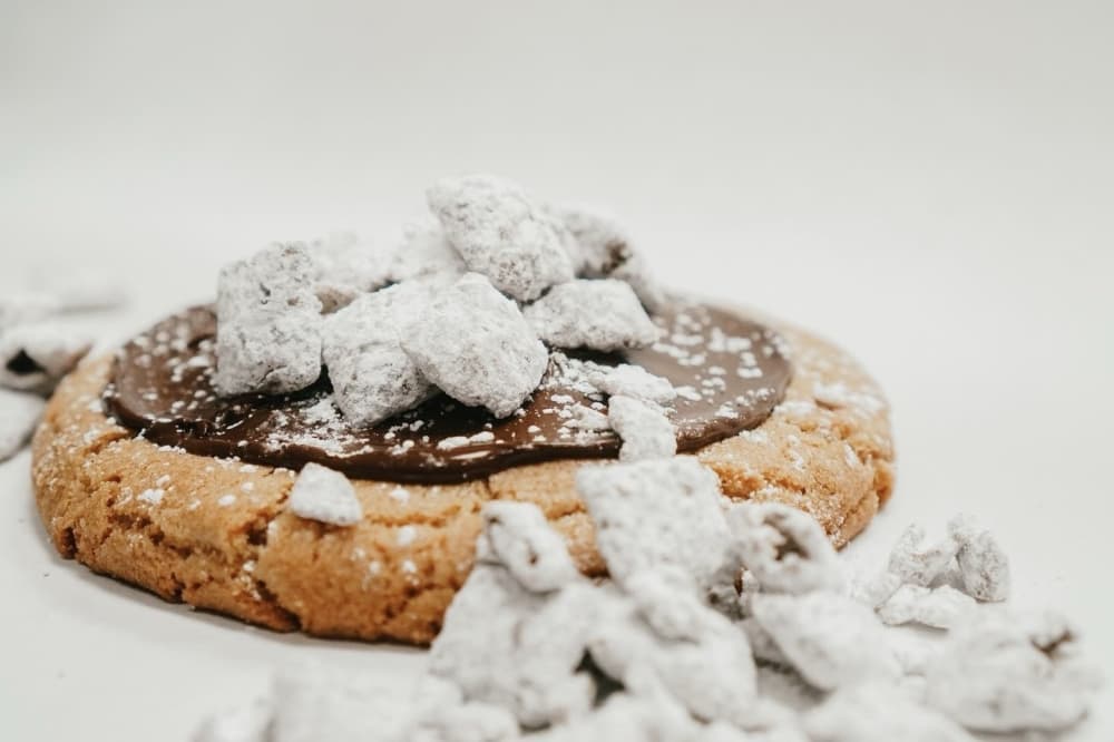 A cookie made with Muddy Buddies