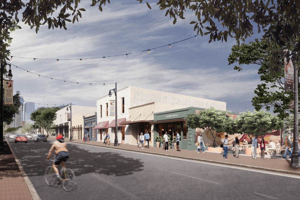Austin’s Sixth Street restoration project moves forward with facade work, leasing