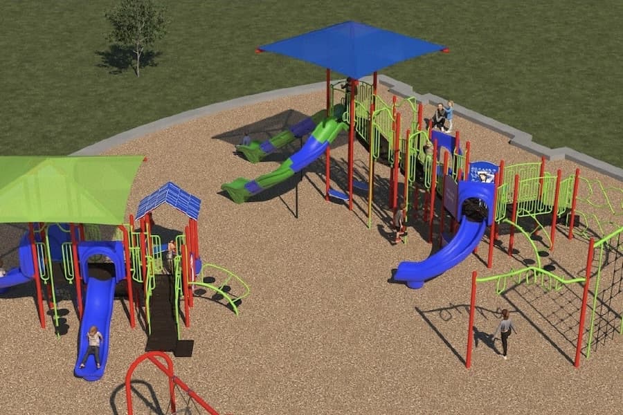 Keller park playground construction begins