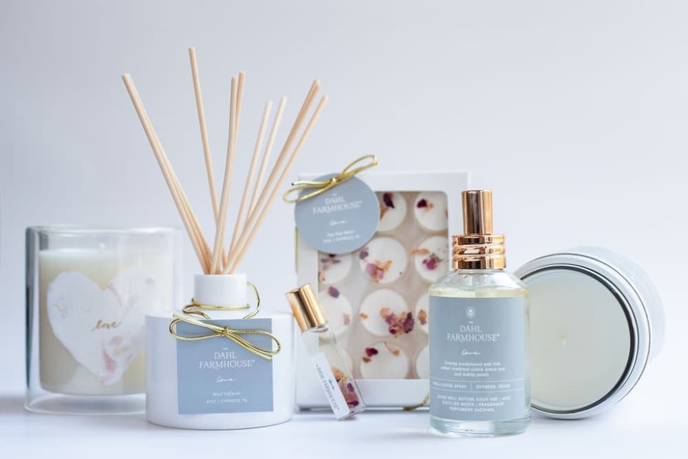 The Dahl Farmhouse Collection offering fragrances in Old Town Spring