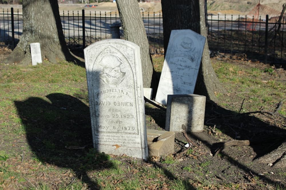 Grave markers at Buckner Cemetery