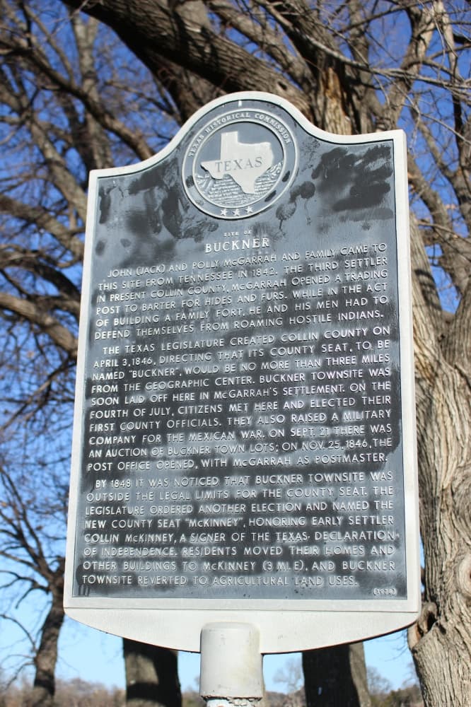 Buckner historical marker