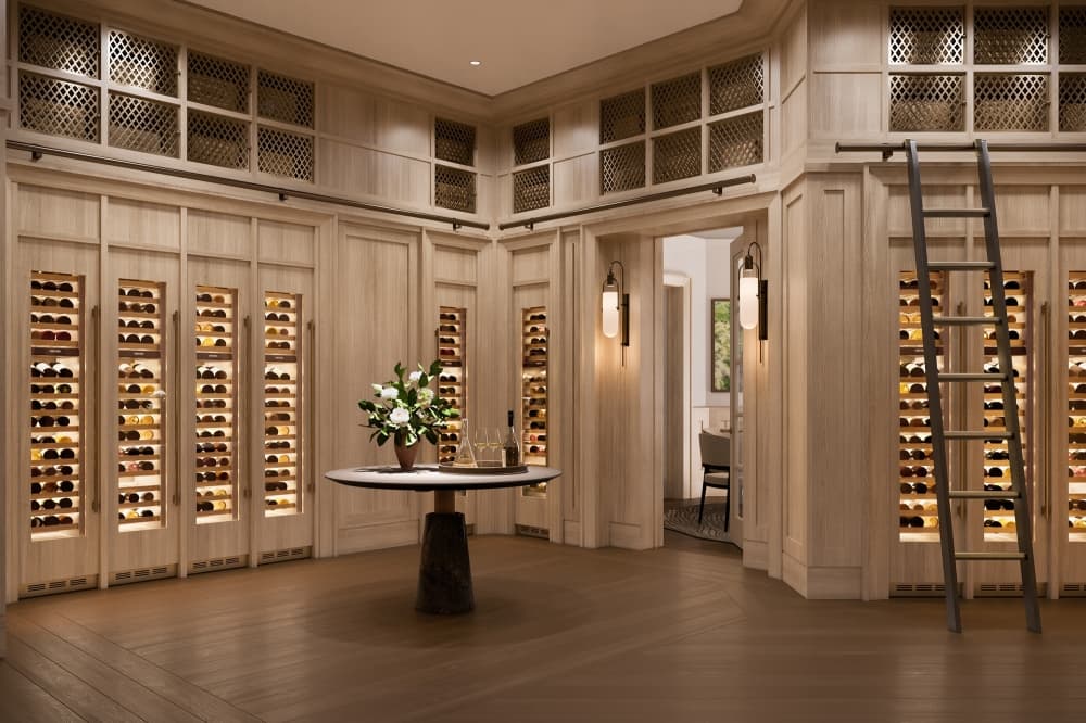 A wine cellar in a residential complex