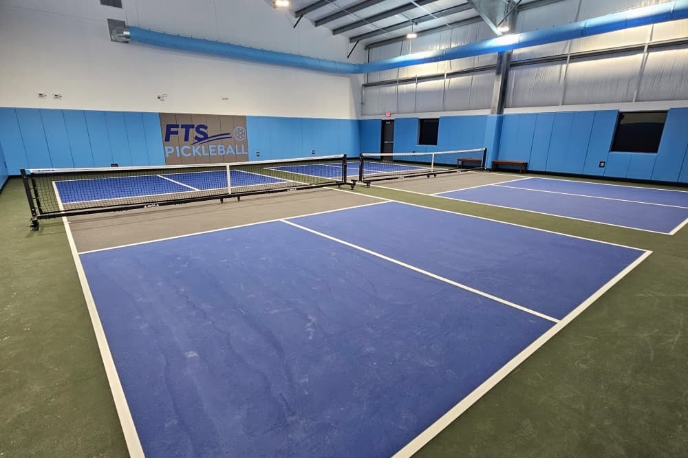 Two indoor pickleball courts