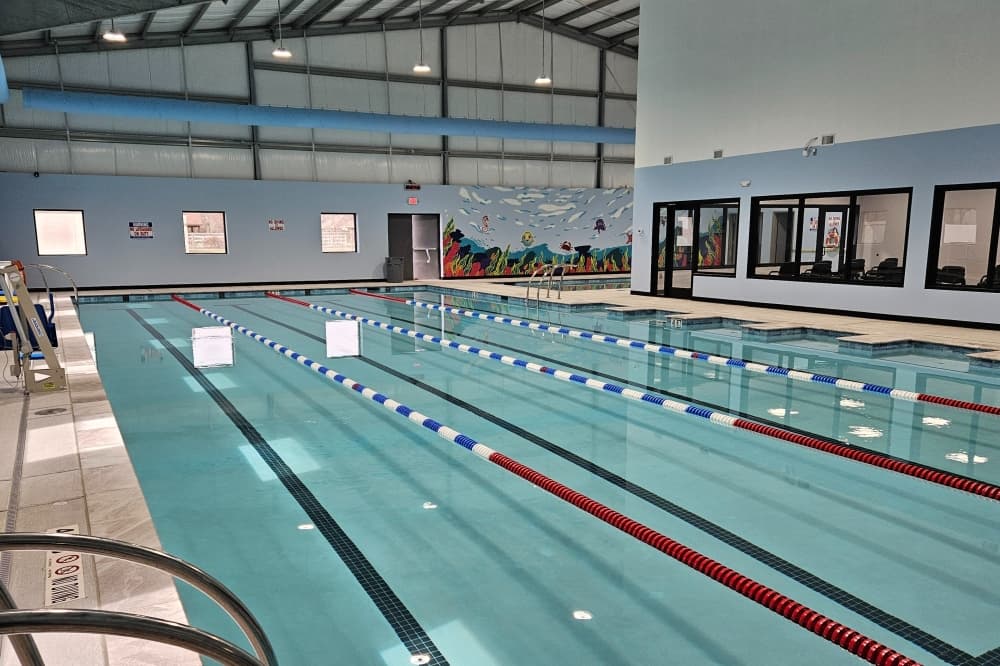 A four-lane 25-yard pool
