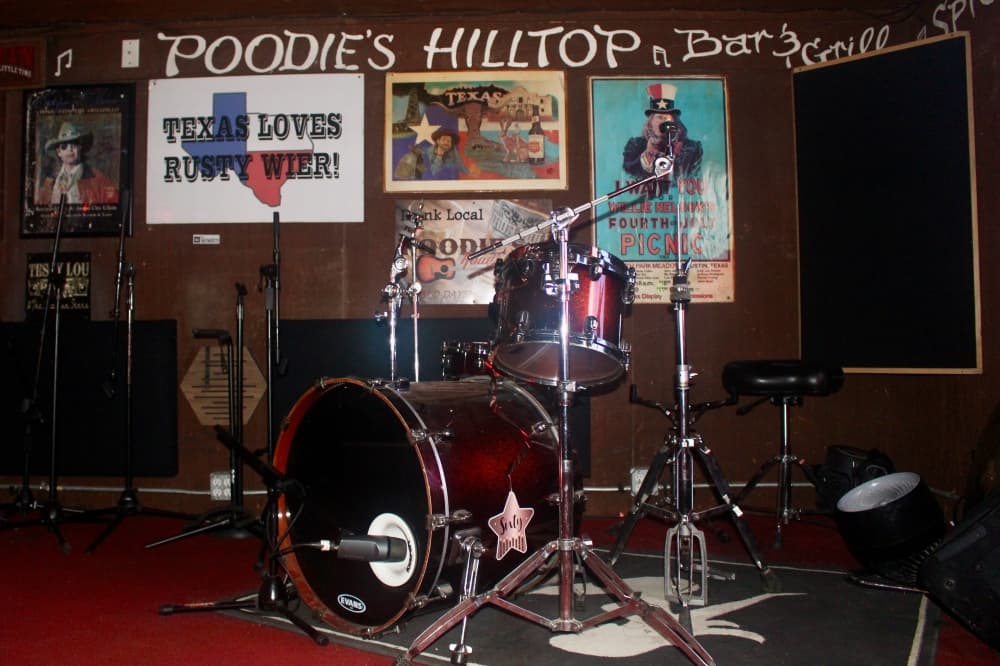 drum set on stage