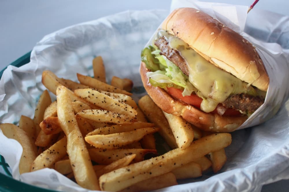 burger and fries