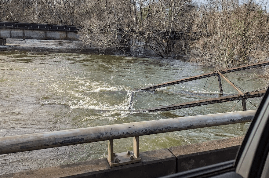 Historic Bonnie and Clyde bridge collapses in Montgomery