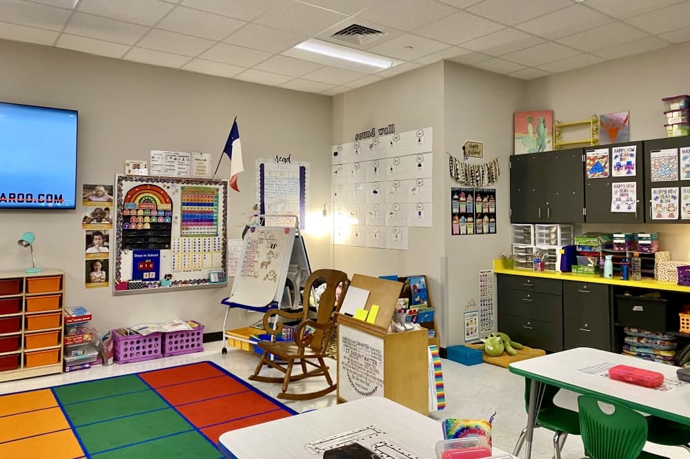 A colorful classroom for young children.