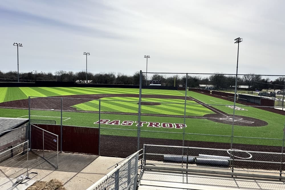 A newly renovated baseball field.