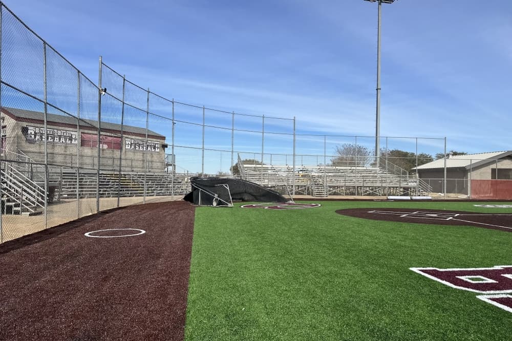 A newly renovated baseball field.