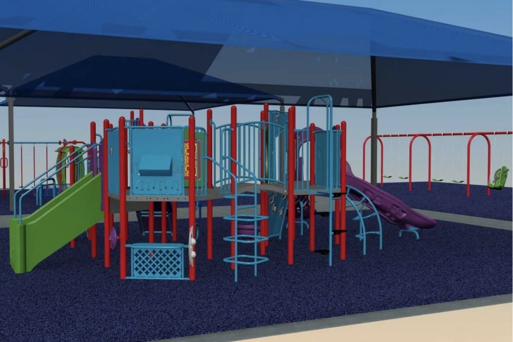 Rendering of playground set