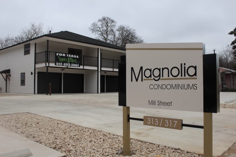 Newly completed Magnolia Condominiums ready for leasing in San Marcos