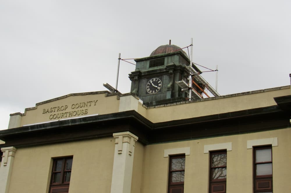 Work on historic Bastrop County Courthouse clock tower underway
