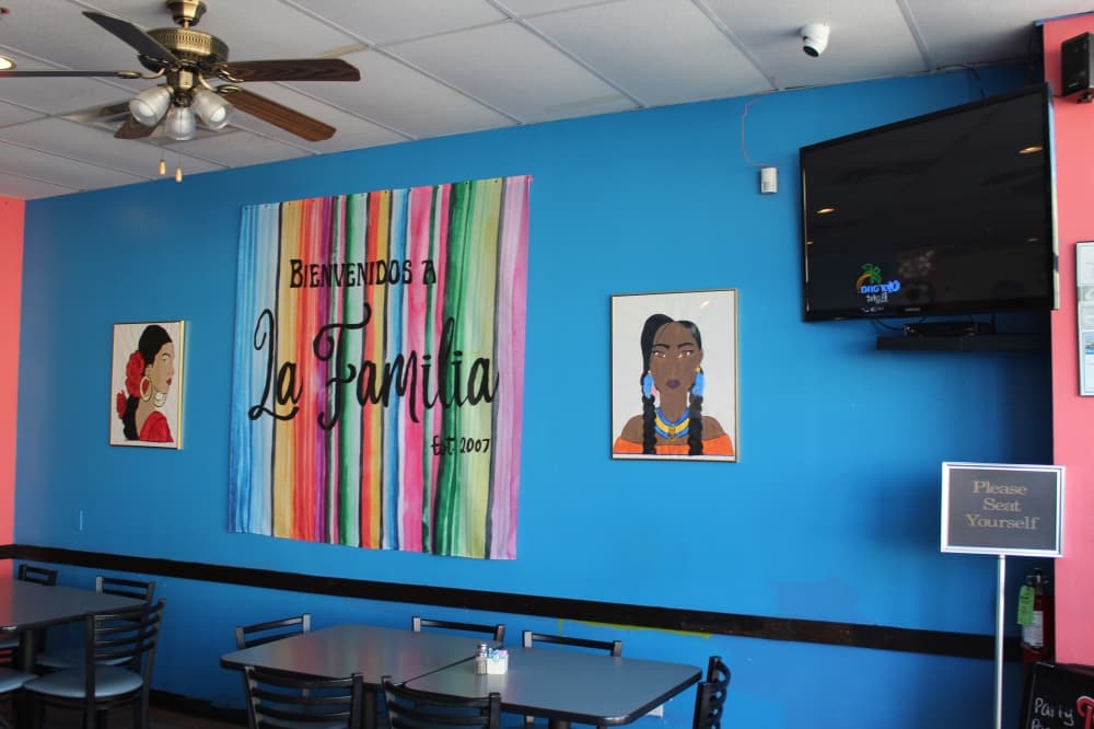 inside of la familia mexican restaurant
