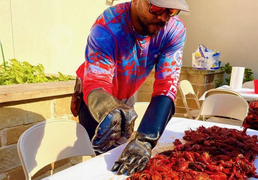 Russ T. “Crawdaddy” Smith trucks in crawfish from Louisiana to Austin every other day during the season. (Courtesy Louisiana Wild Crawfish & Catering)