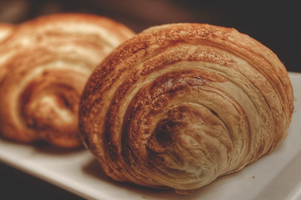 Croissant on a plate