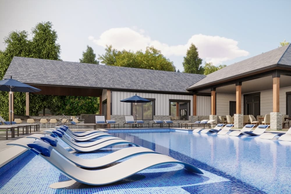 Villas at Creekside pool rendering