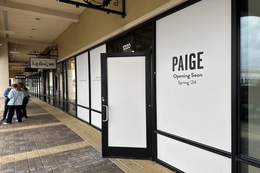 Paige clothing store coming soon to San Marcos Premium Outlets