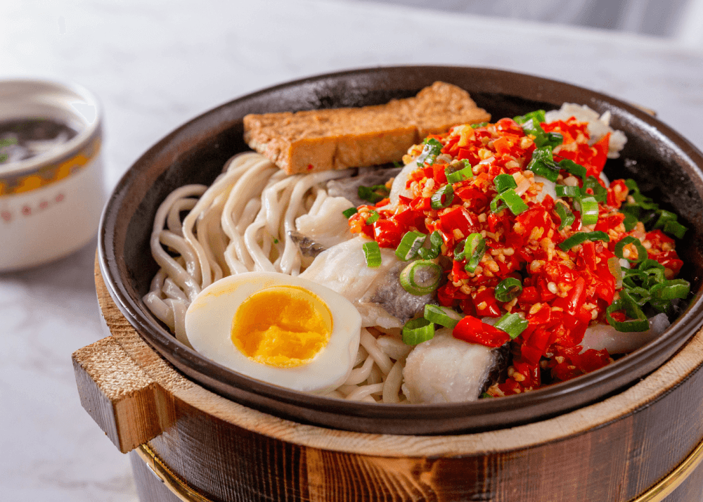 A photo shows a ramen dish.
