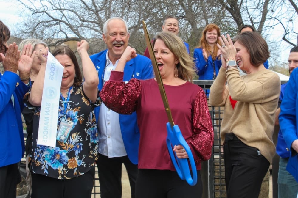 San Marcos Leadership unveils Love Lock SMTX installation