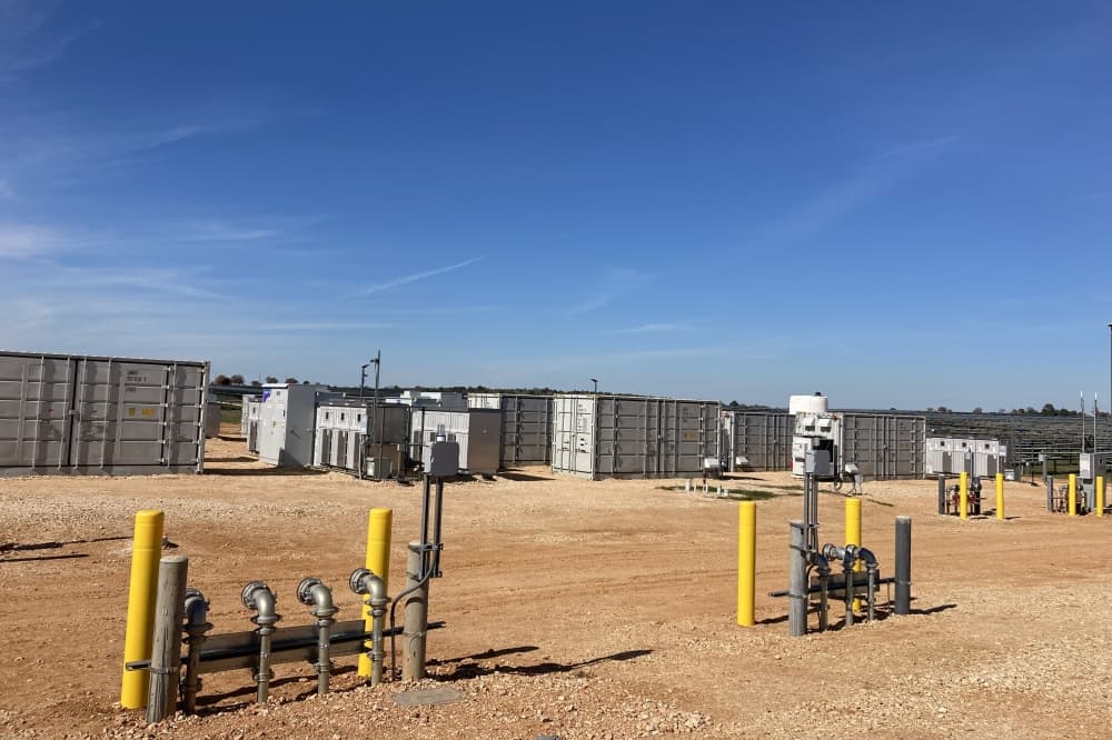 Outdoor battery banks.