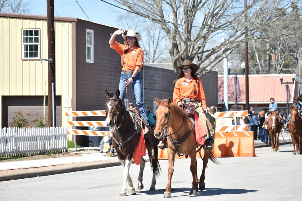 Two horseback riders