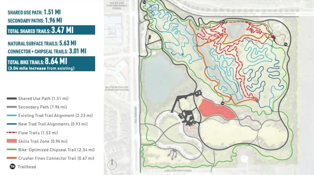 map of trails for northwest community park
