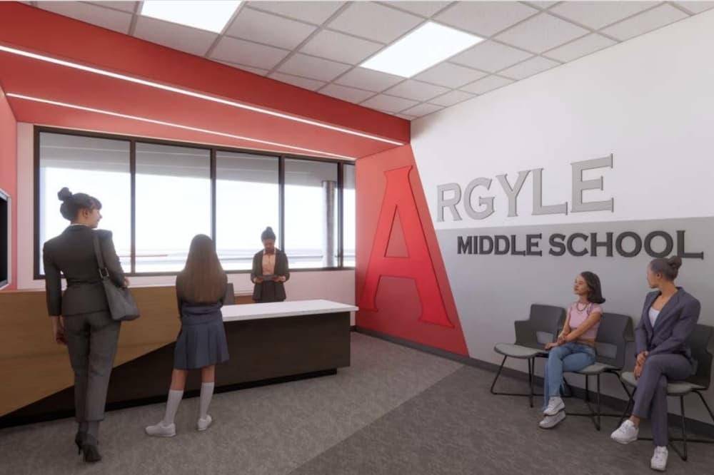 Rendering of front entrance interior