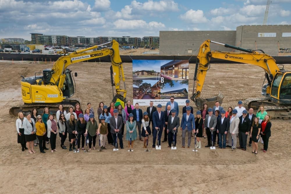 Village Green at Bridgeland Central featuring H-E-B breaks ground in Cypress