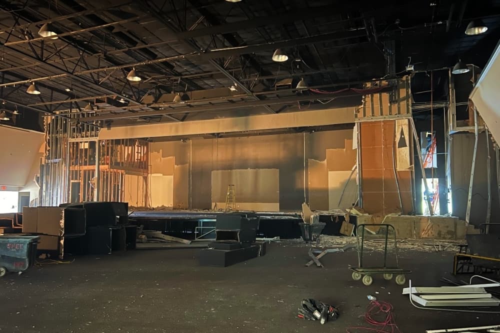 Renovations at Colleyville Recreation Center include stage demolition