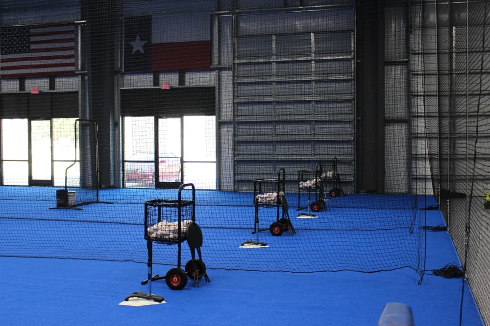 Space for athletes to practice pitching and batting. (Shaheryar Khan/Community Impact)