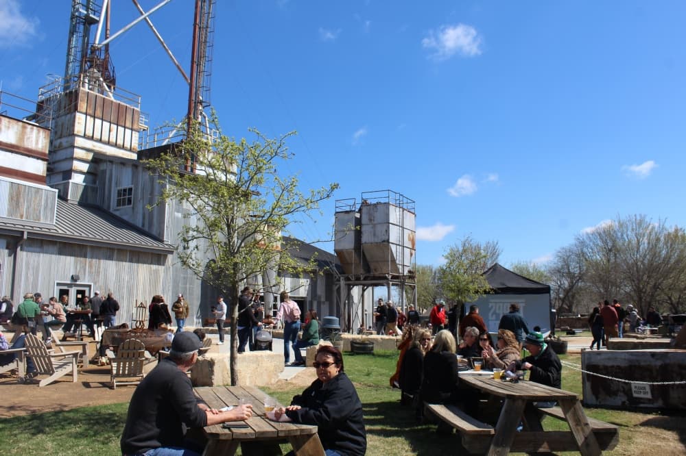 People drinking beer at Tupps