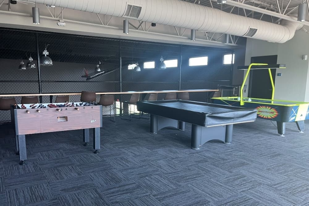 three game tables next to each other 