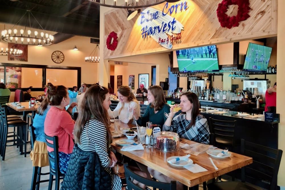 people eating in a restaurant