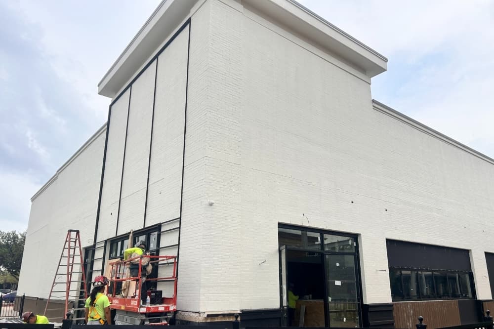 View of the soon to be complete Little Woodrow's. (Shaheryar Khan/Community Impact)