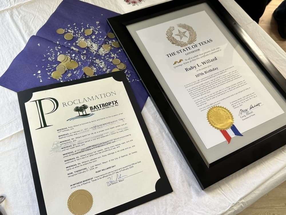 The proclamation and letter from the governor are pictured.