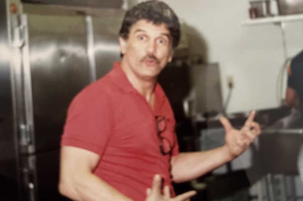 The founder of Reale's Italian Cafe is shown in the kitchen in 1981.