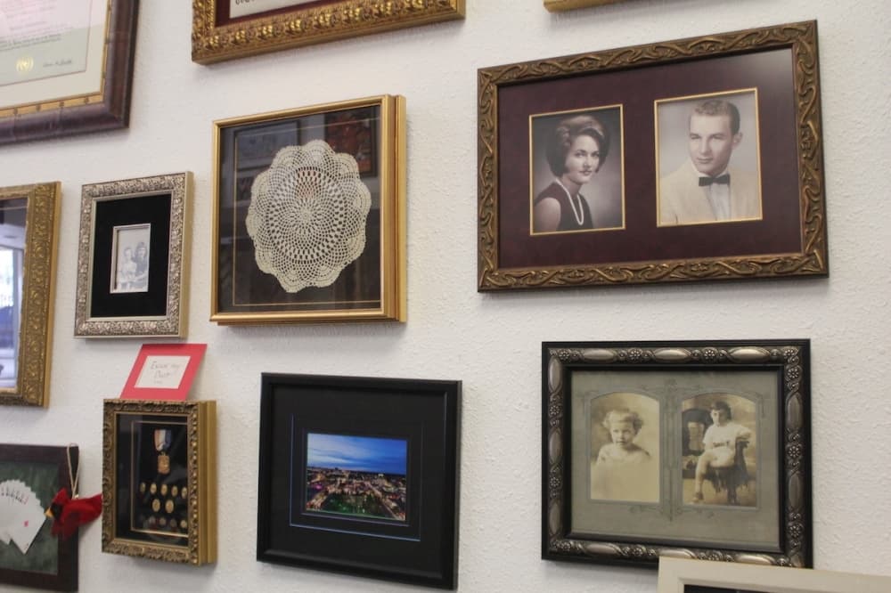 Photos in custom frames