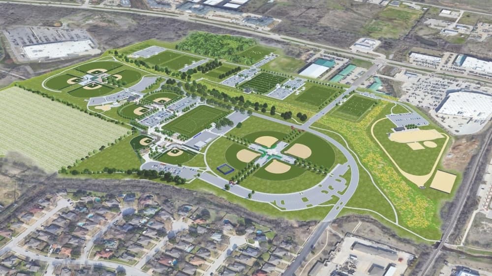 Rendering of new ball field