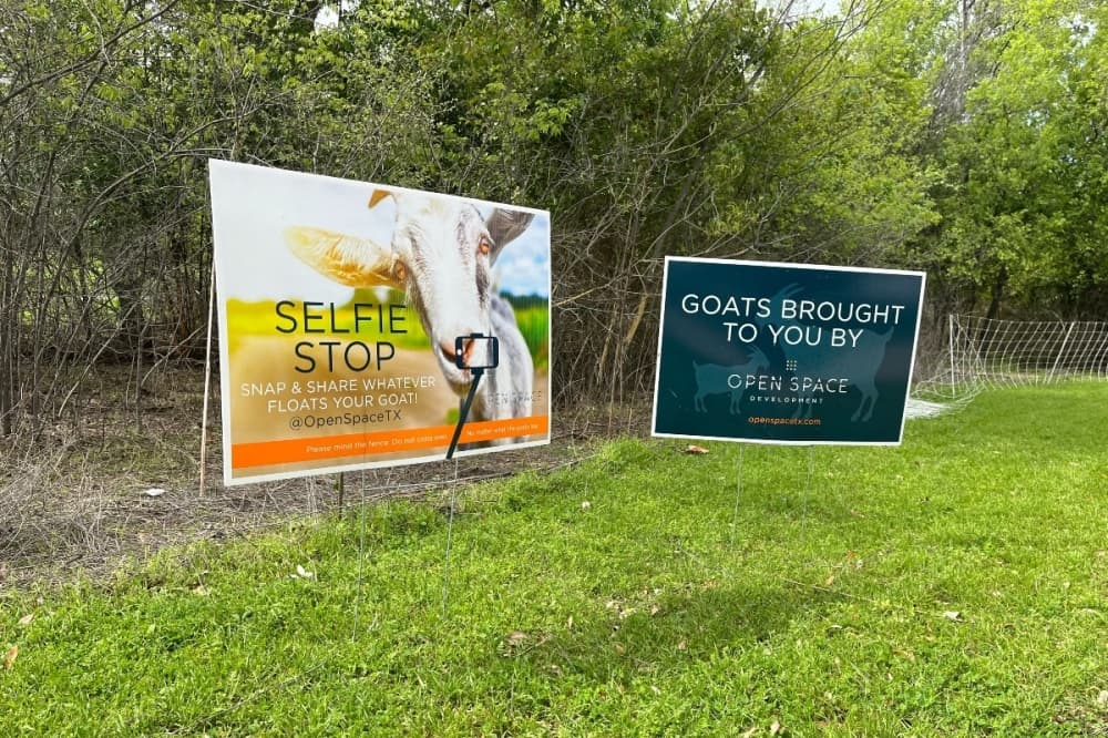 signs in a park