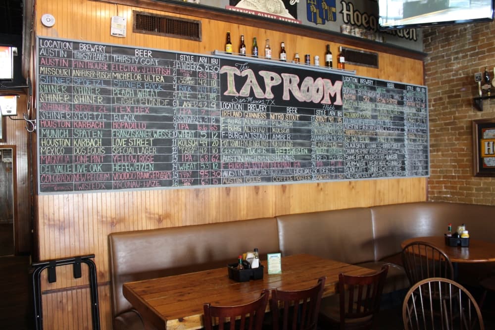 The Taproom offers 36 draft beers from Texas and all over the world. (Sarah Hernandez/Community Impact)