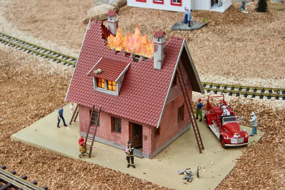 building on fire