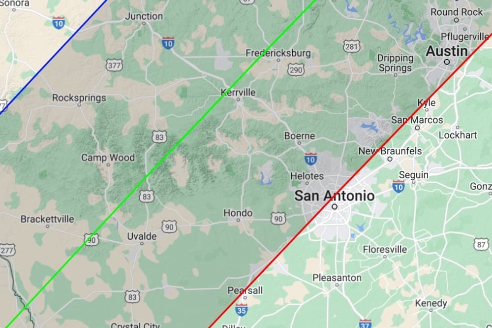 National Solar Observatory eclipse map