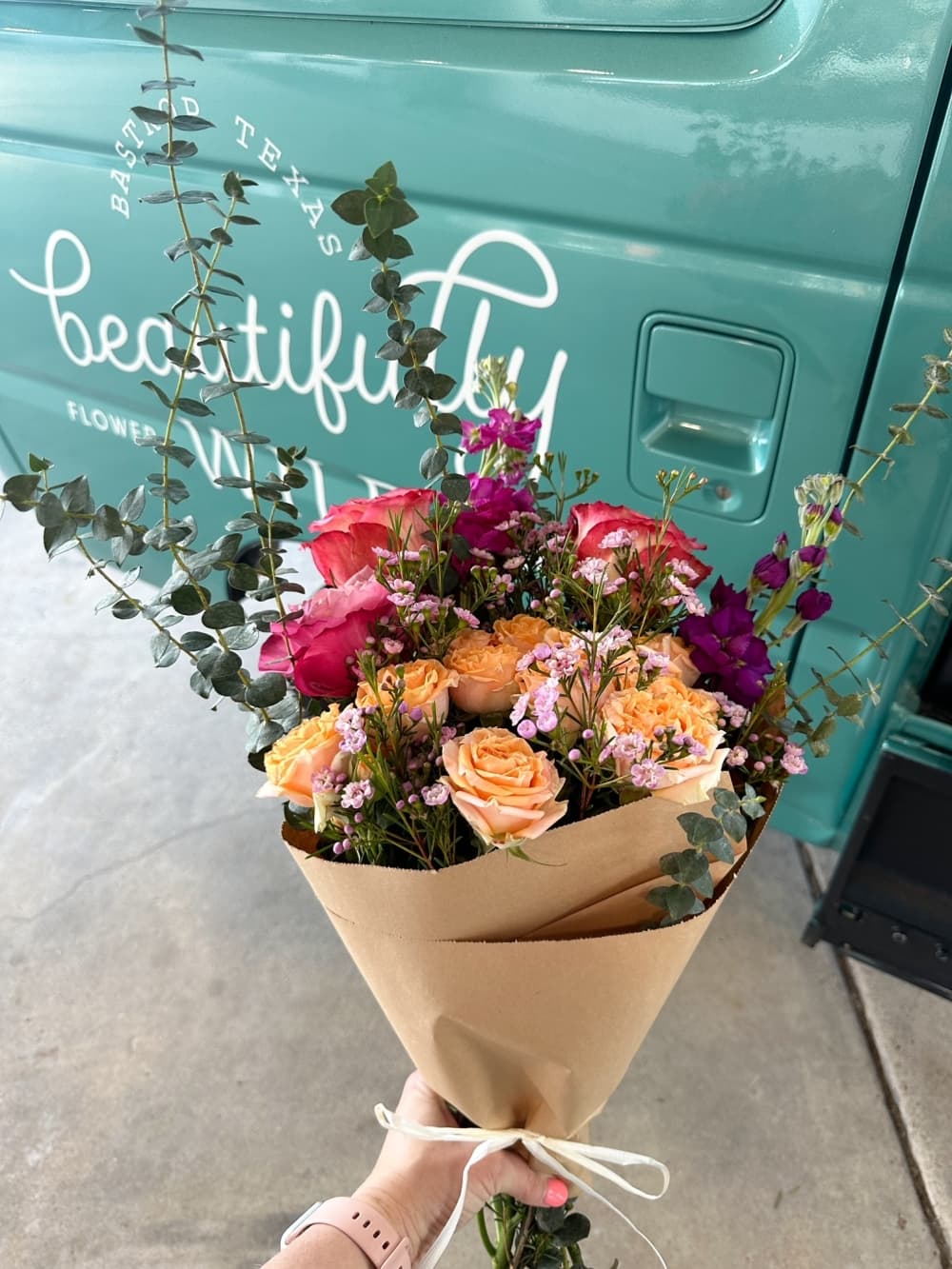 A bouquet is shown.