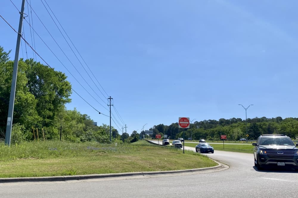 A road intersection.