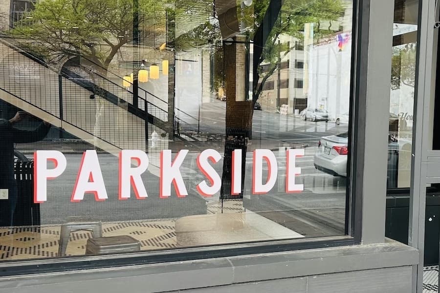 An exterior window shot.
