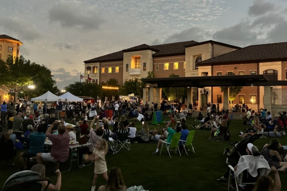 Colleyville residents experience solar eclipse at City Hall event April 8